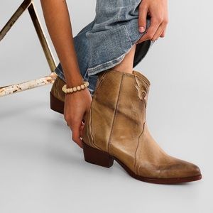 FREE PEOPLE Brown Ankle Boot New Frontier Leather 38